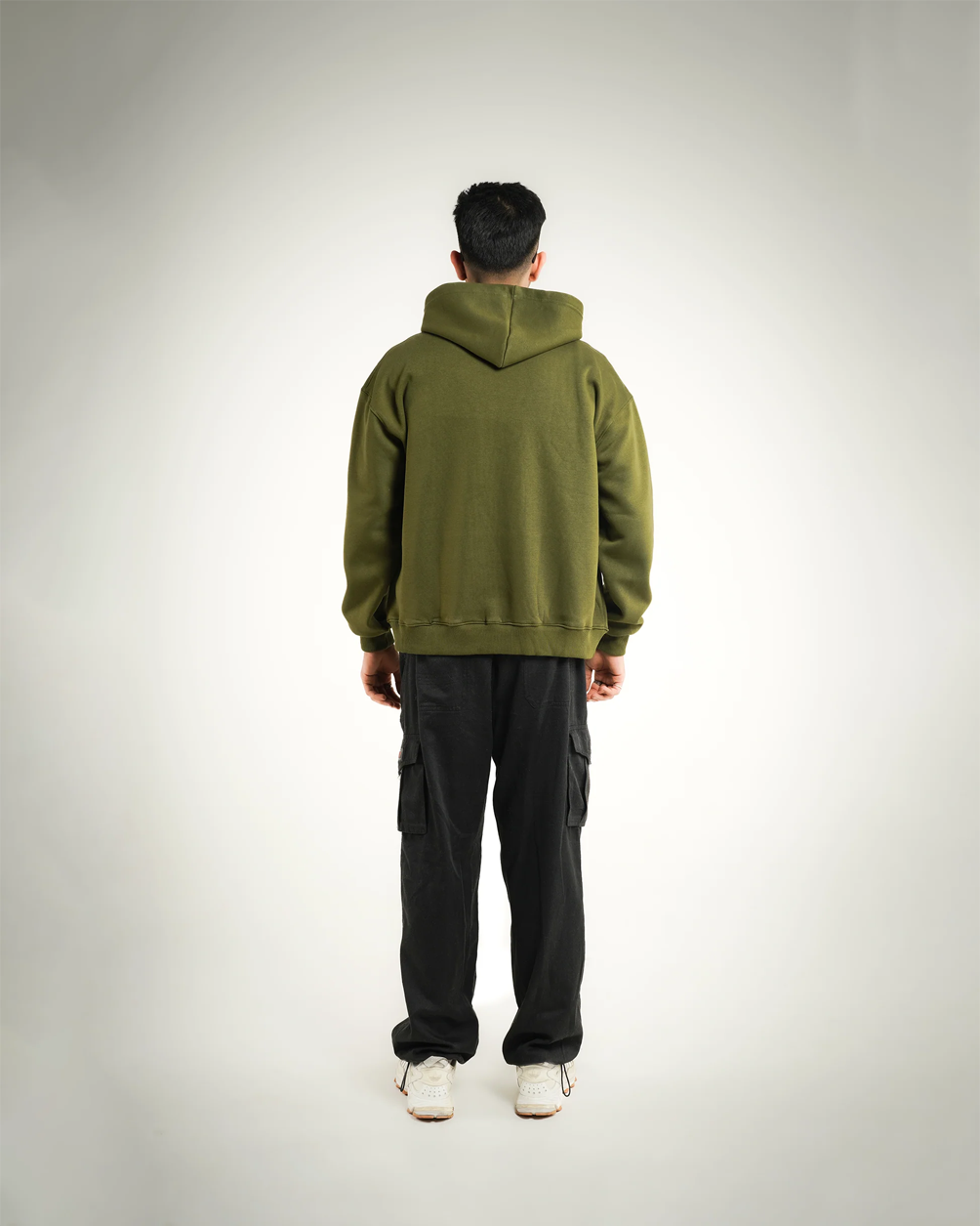 AVVARA Essential Hoodie - Maverick Green (Back View)