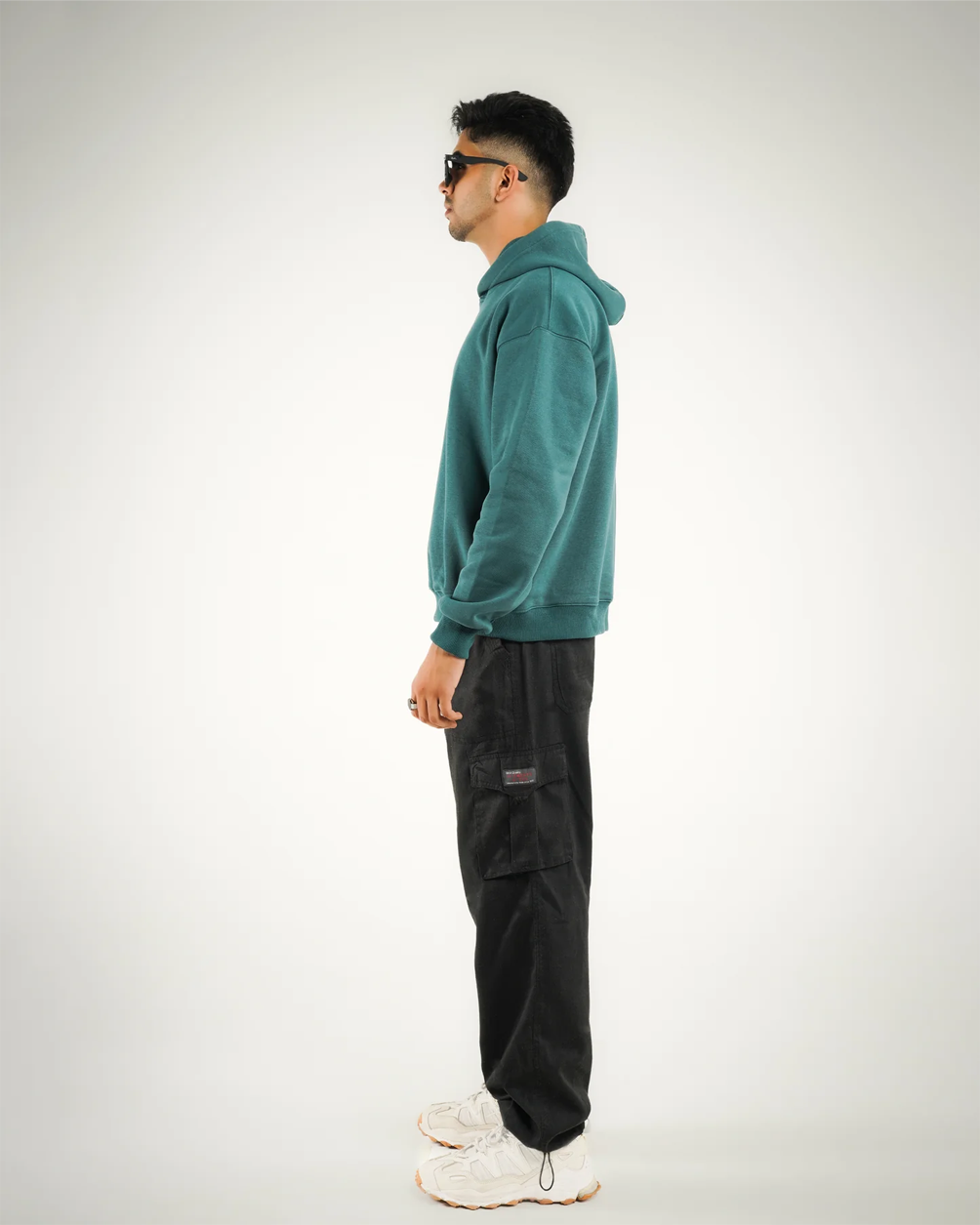 AVVARA Essential Hoodie - Maverick Green (Side View)