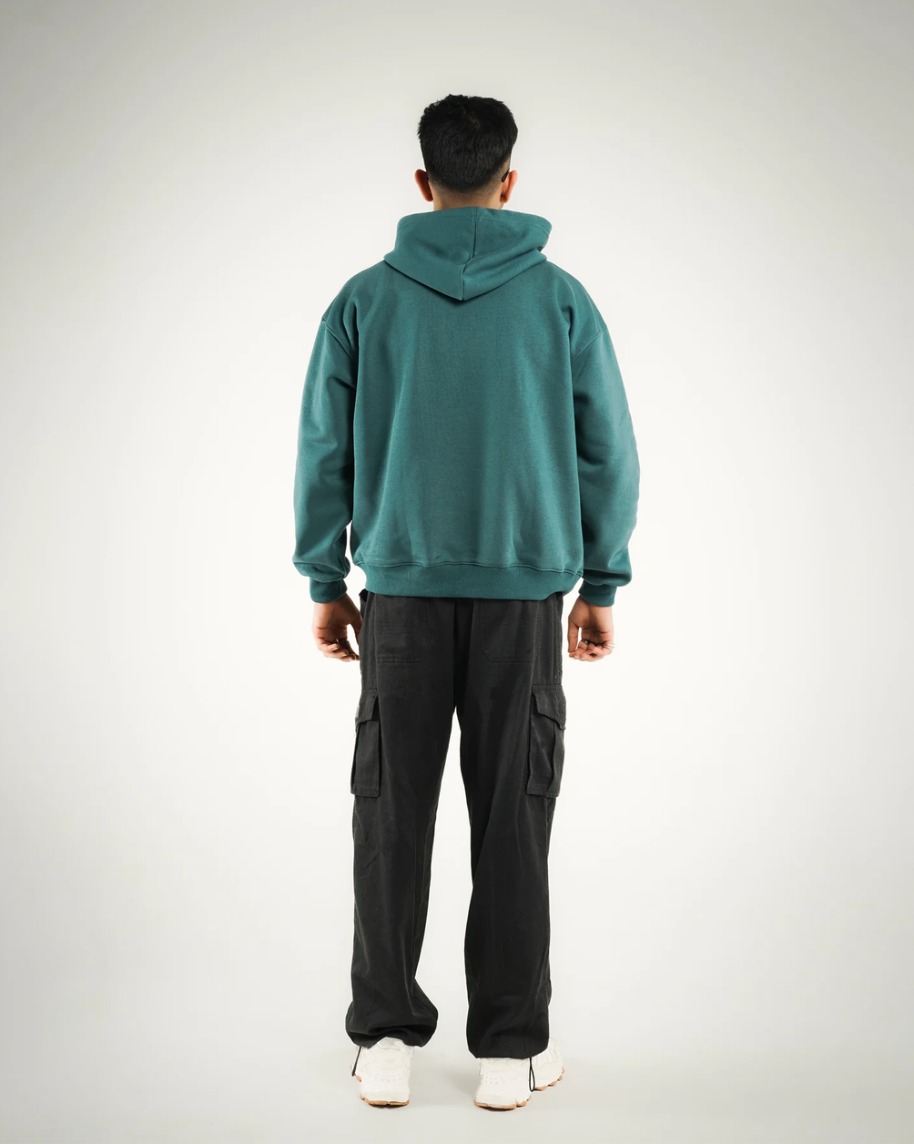 AVVARA Essential Hoodie - Maverick Green (Back View)