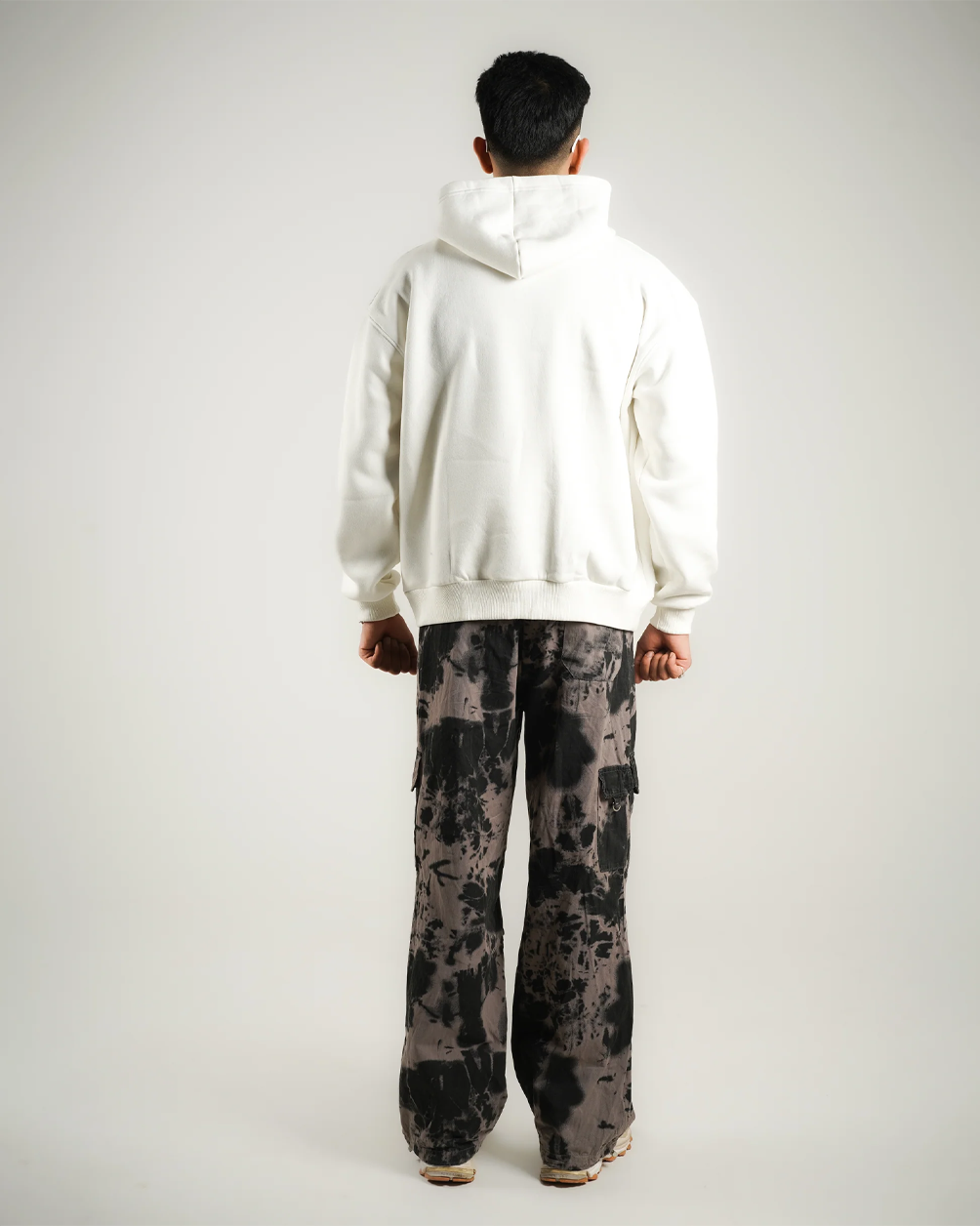 AVVARA Essential Hoodie - Arctic White (Back View)