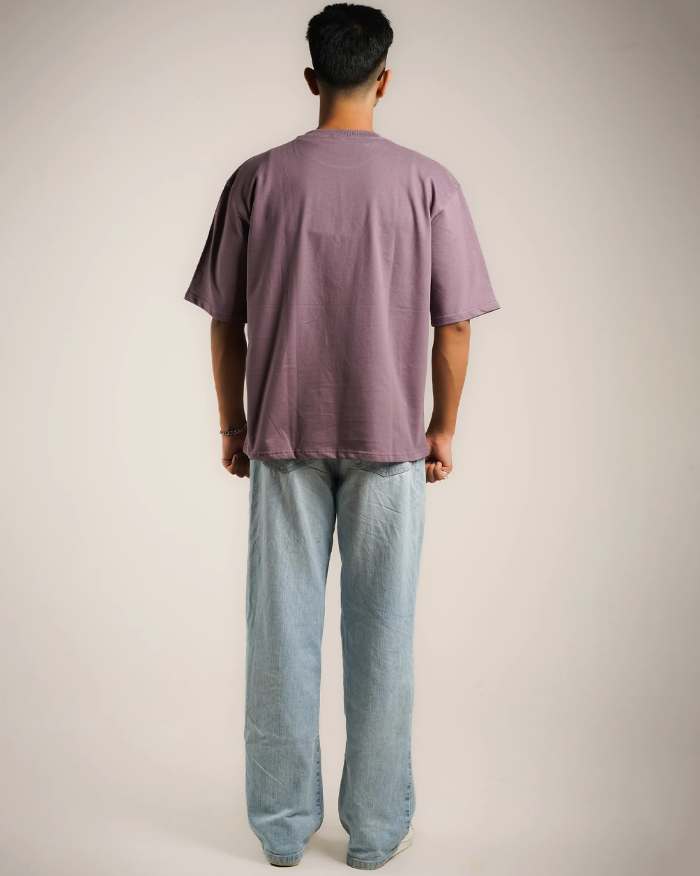 AVVARA Oversized Tee - Pearly Purple (Back view)