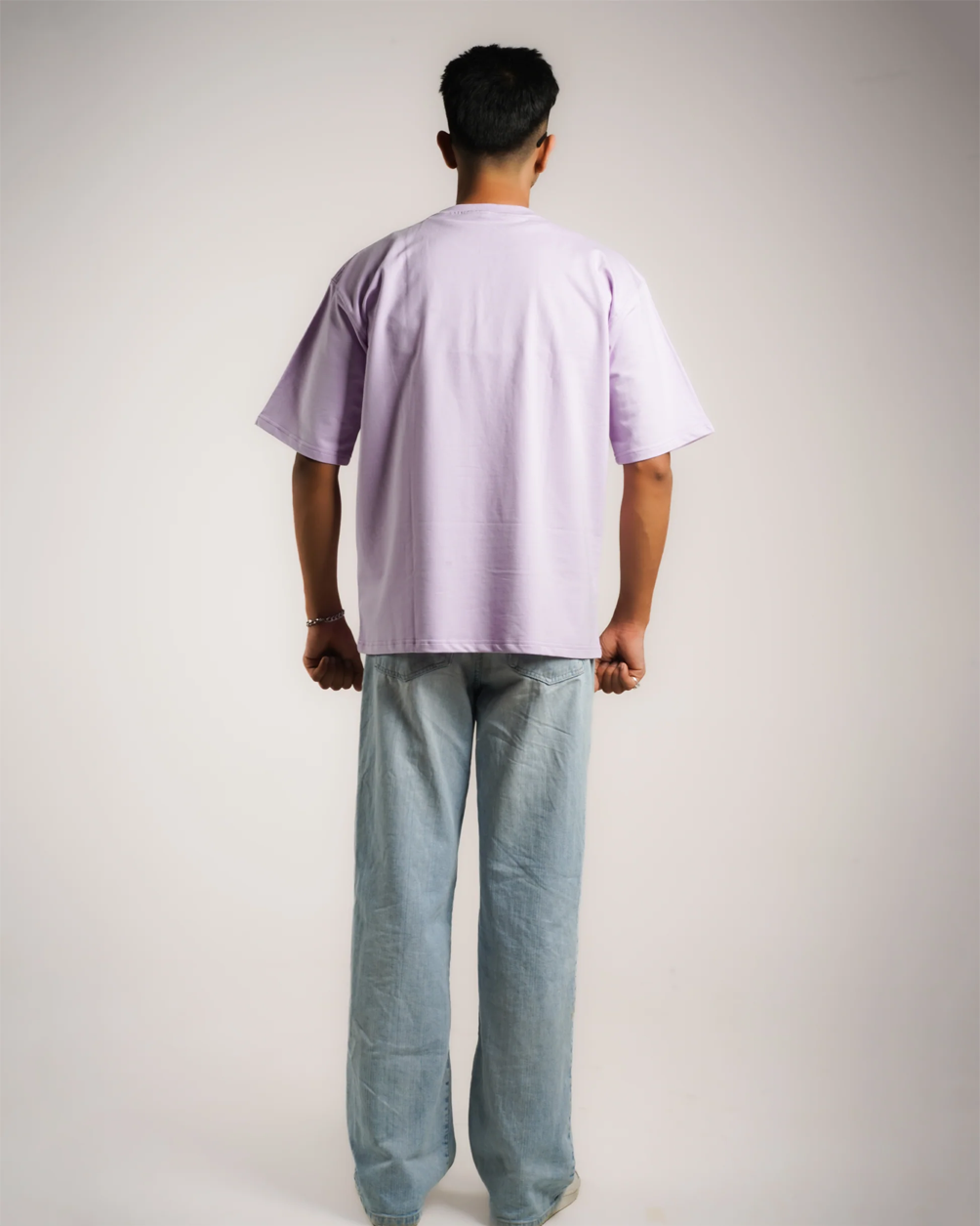 AVVARA Oversized Tee - Electric Lavender (Back View)