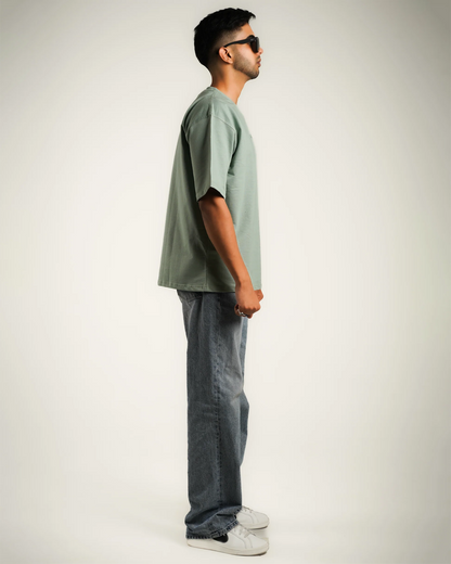 AVVARA Oversized Tee - Mint Green (Side View)