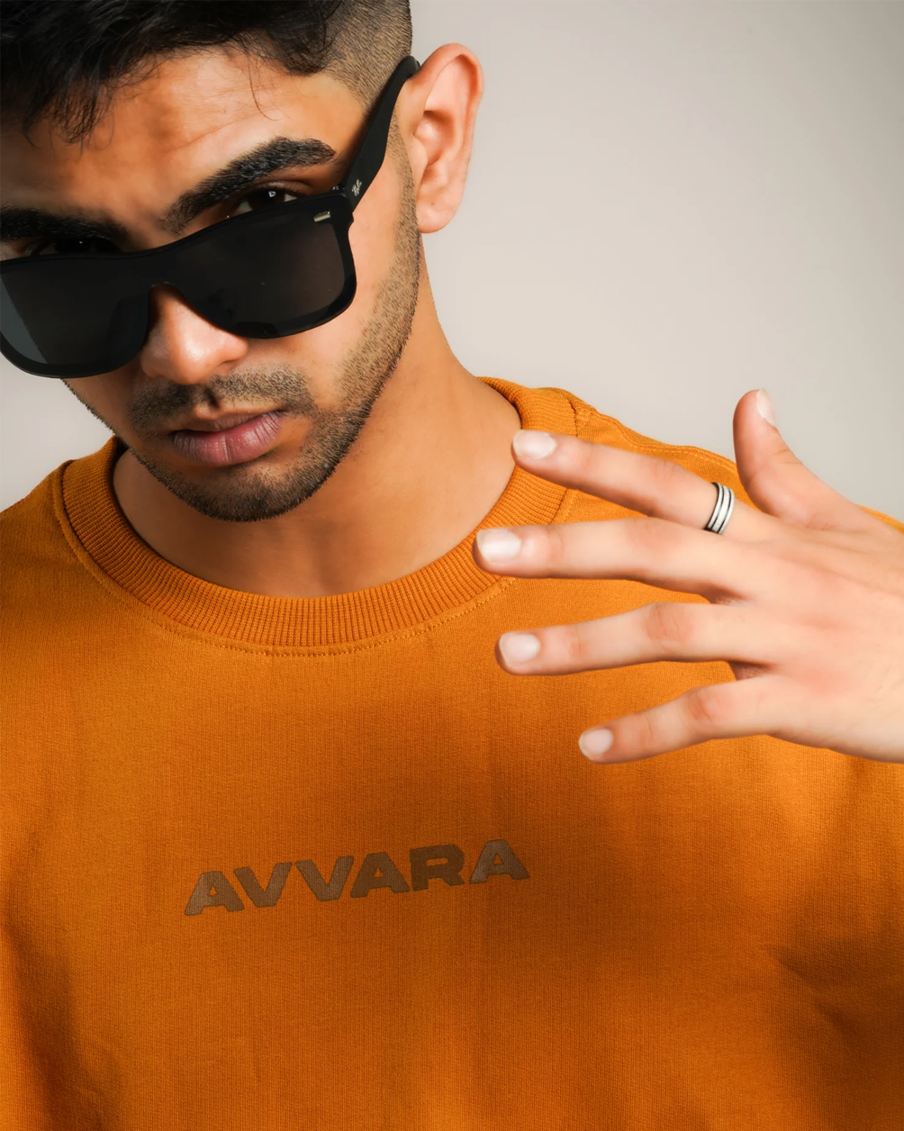 AVVARA Oversized Tee - Amber Orange