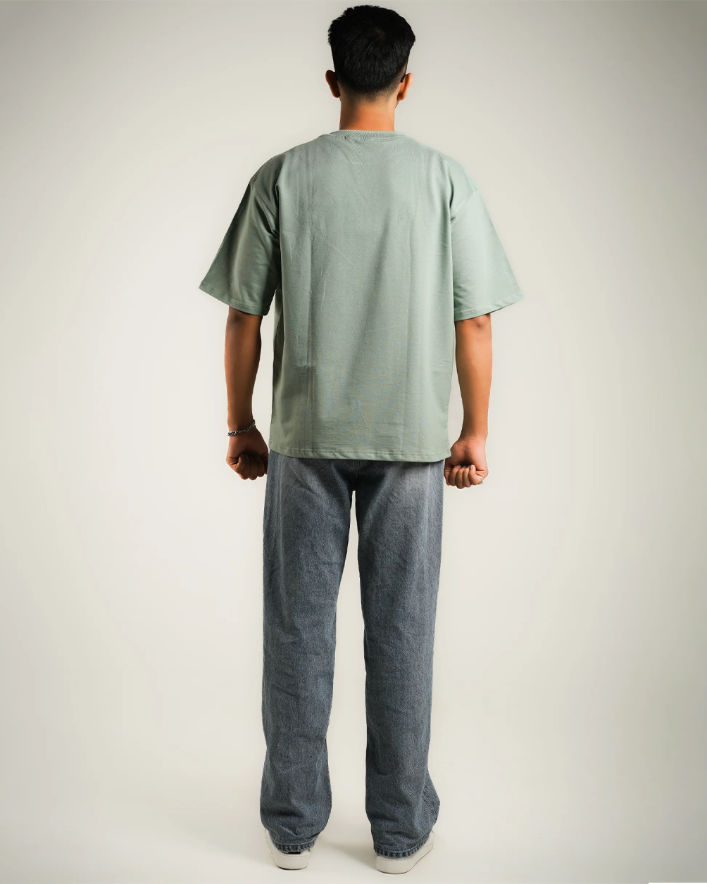 AVVARA Oversized Tee - Mint Green (Back View)