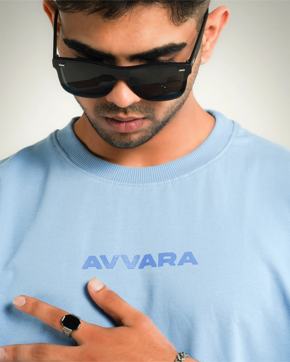 AVVARA Oversized Tee - Nimbus Blue