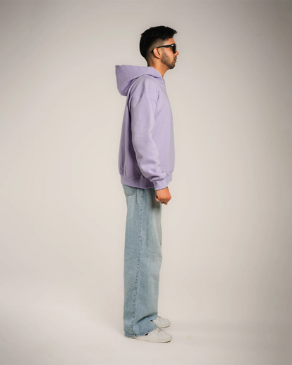 AVVARA Essential Hoodie - Ethereal Lavender (Side View)