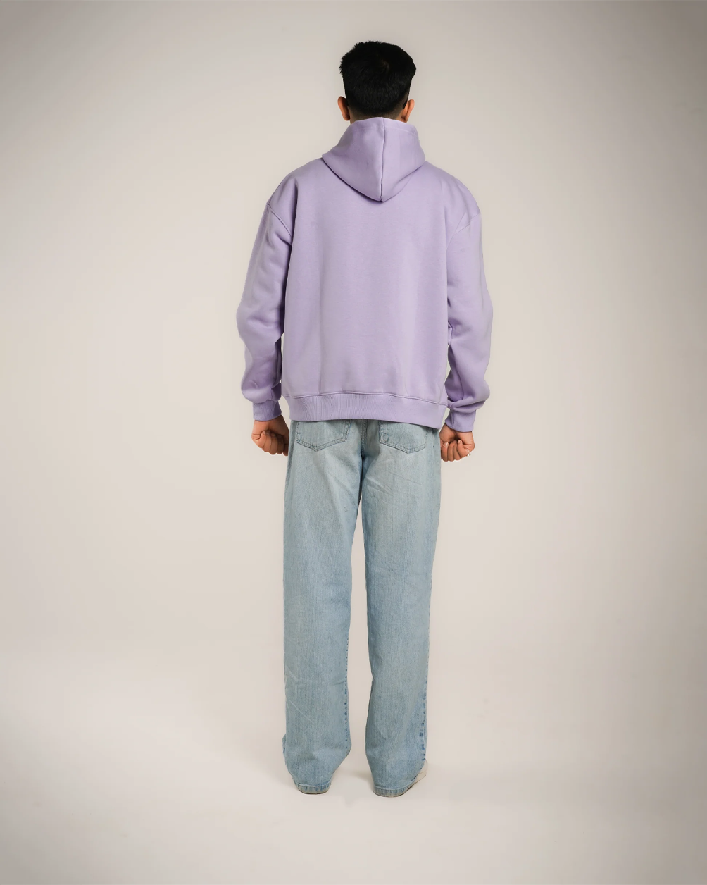 AVVARA Essential Hoodie - Ethereal Lavender (Back View)