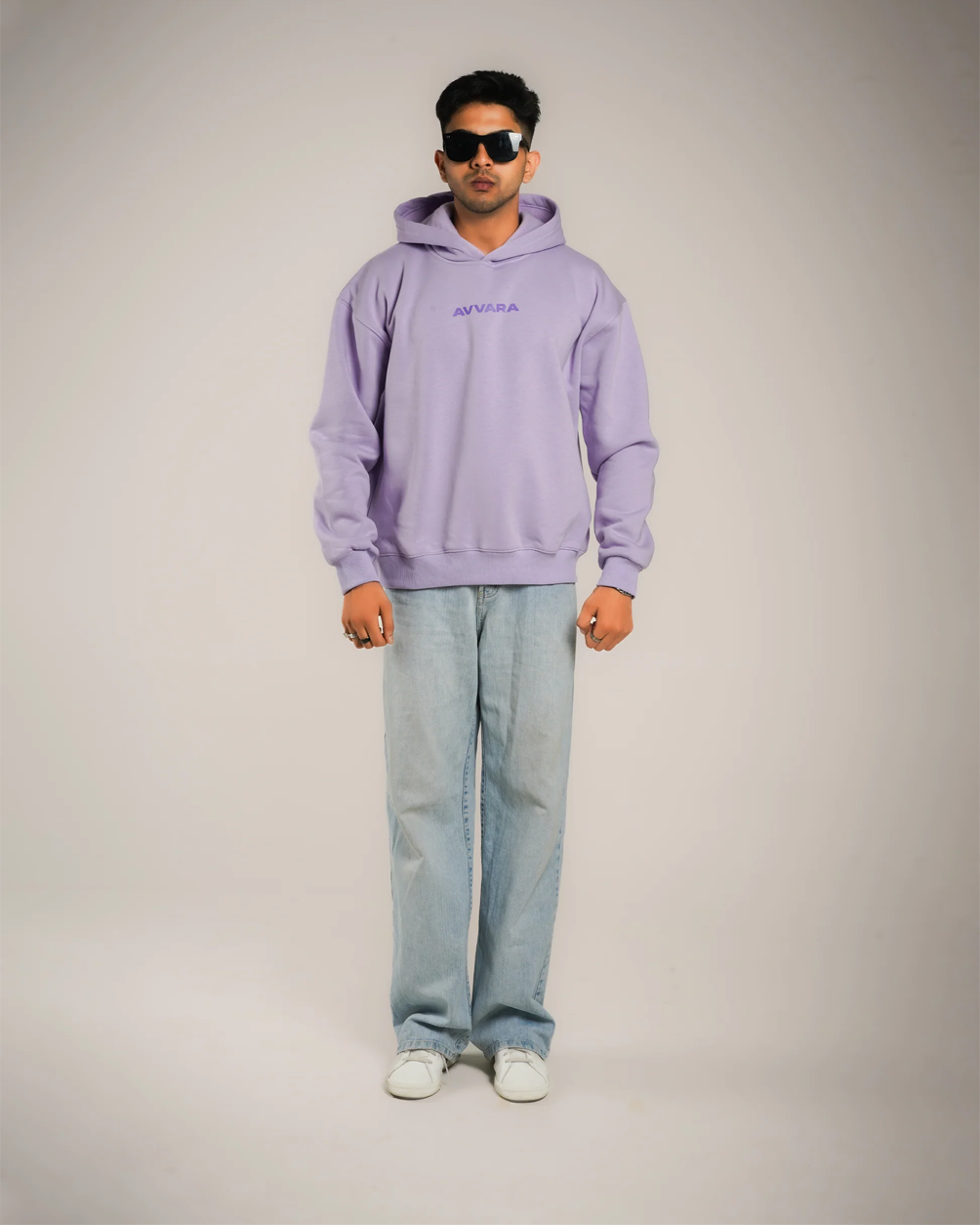 AVVARA Essential Hoodie - Ethereal Lavender (Front View)