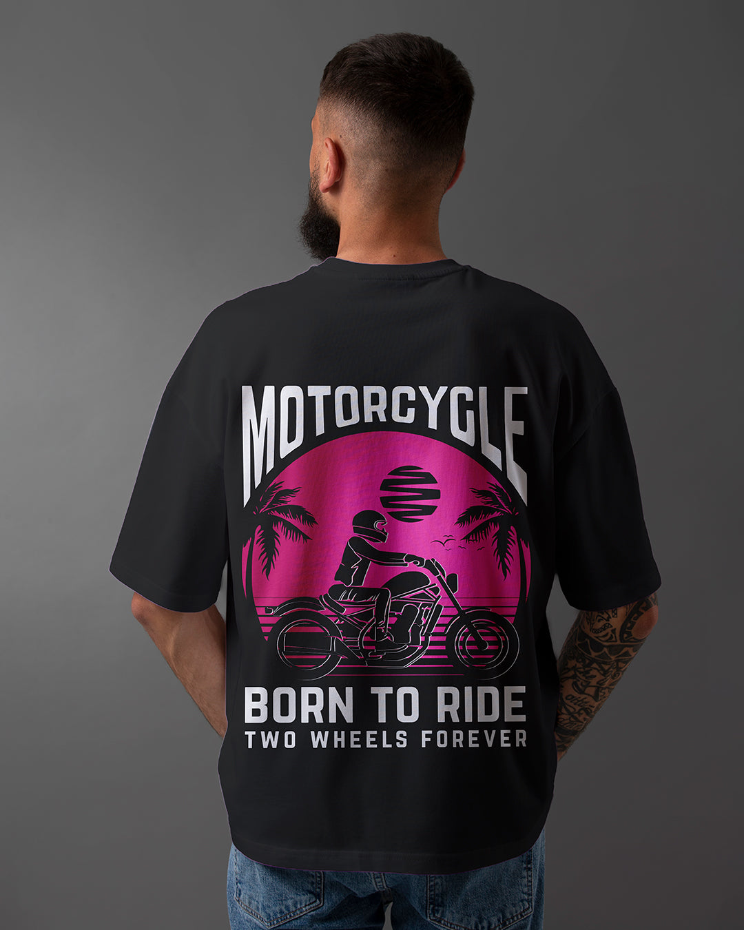 Born To Ride Oversized Fit T-Shirt